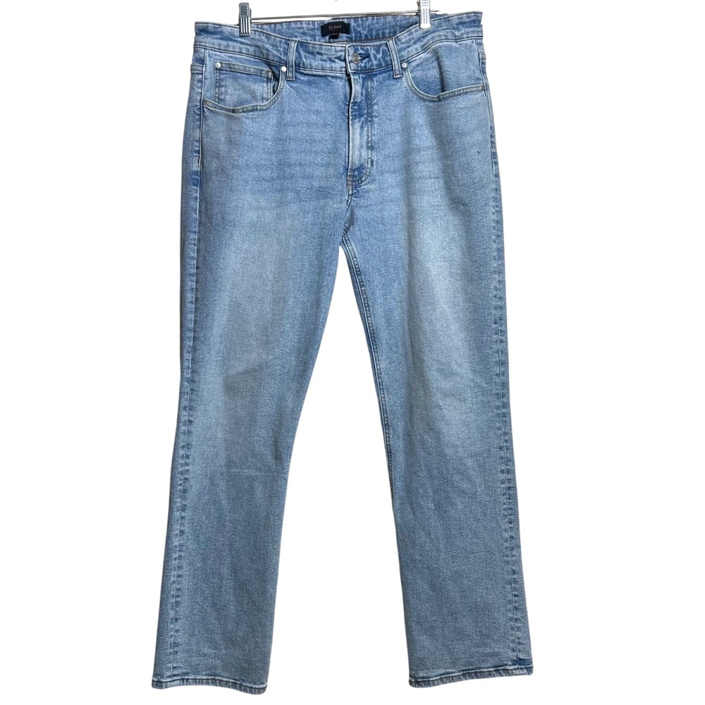 Quince Warren Stretch Straight Jeans Arctic Blue 35x32 Light Wash Denim Mens